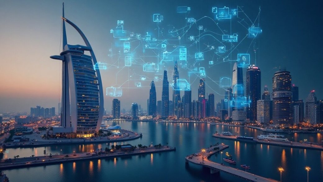 Ilustrasi Dubai dengan berbagai macam teknologinya